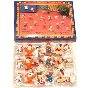 Vintage Mini Garfield And Odie Ornaments‎ Set Of 18 Christmas Garfield The Cat